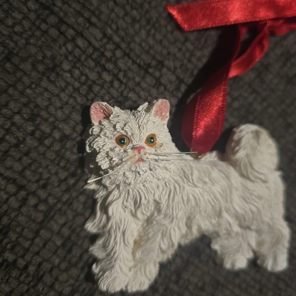 Kurt S. Adler | White Persian Cat Christmas Ornament